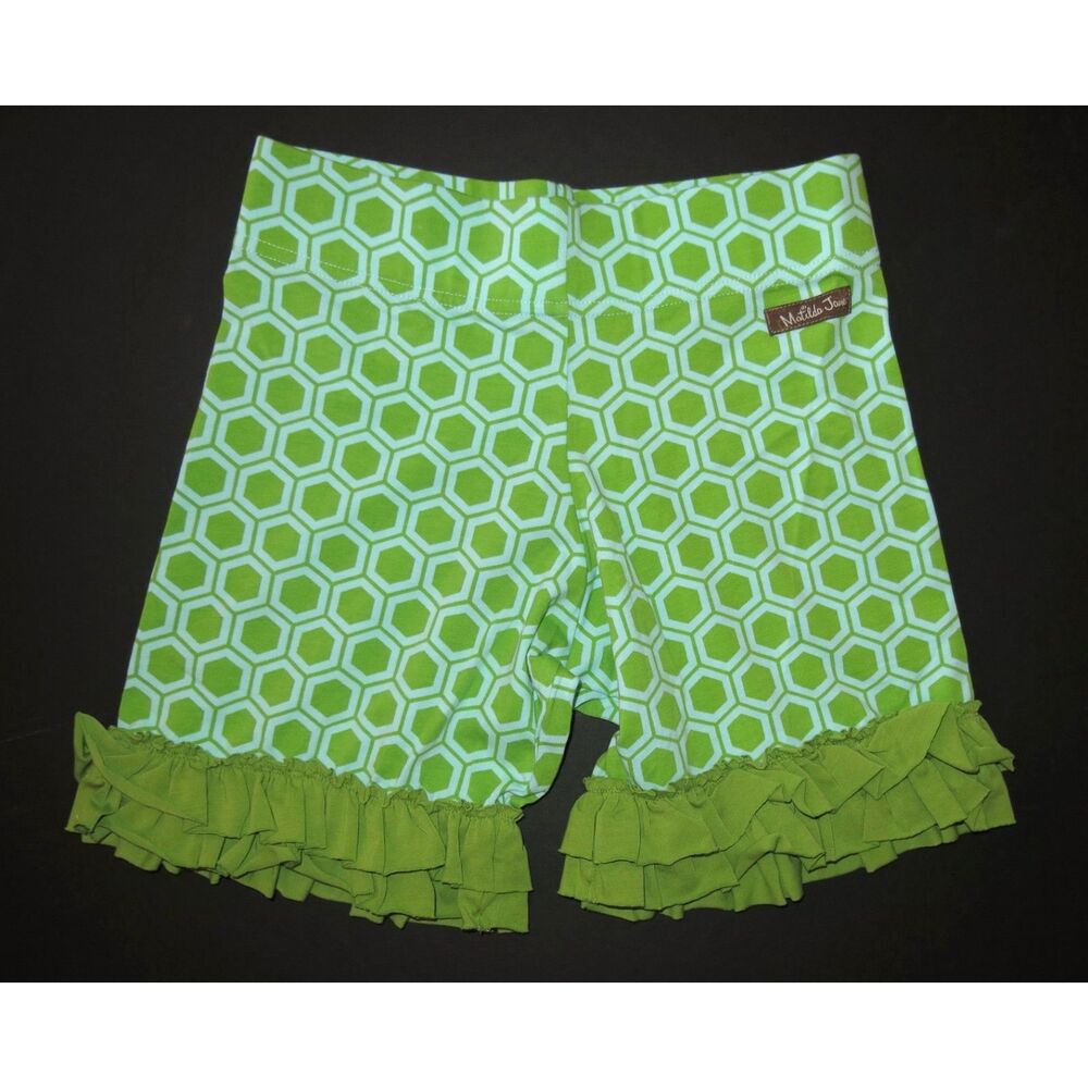 NEW Matilda Jane girl shortie 10 12 14 shorts Puzzle green aqua Wonderful Parade